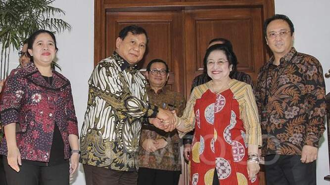 Foto: Pertemuan Megawati Soekarnoputri dan Prabowo Subianto.