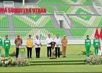 Telan Dana Rp 587 Miliar, Jokowi Resmikan Stadion Utama Sumatera Utara