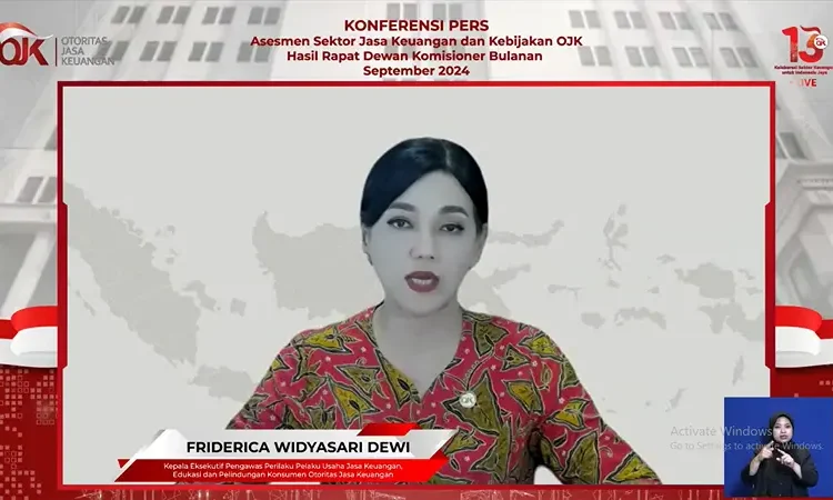 Foto: Kepala Eksekutif Pengawas Perilaku Pelaku Usaha Jasa Keuangan, Edukasi, dan Perlindungan Konsumen Otoritas Jasa Keuangan (OJK) Friderica Widyasari Dewi.