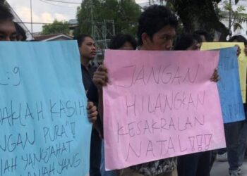 Mahasiswa Minta Panitia Natal Oikumene Sumut Batalkan Pembagian Sembako