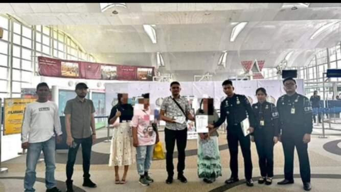 Foto: Penangkapan PMI ilegal di Bandara Kualanamu.