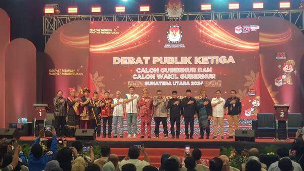 Foto: Debat ketiga Pilgub Sumut di Hotel Tiara Convention Center.