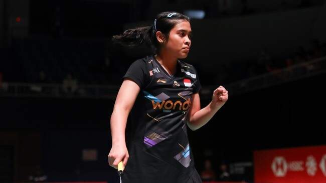 Foto: Gregoria Mariska akan melawan Akane Yamaguchi dalam final Japan Masters 2024.