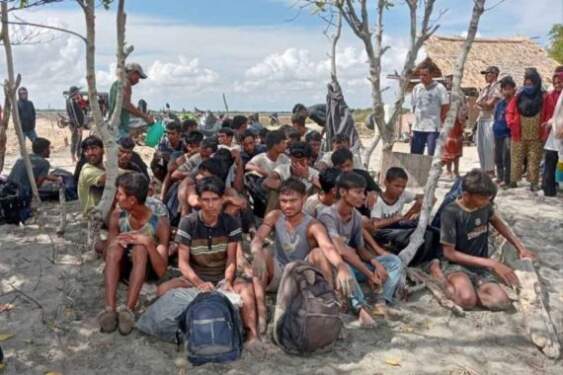 Foto: Imigran etnis Rohingya di Desa Meunasah Hasan, Kecamatan Madat, Kabupaten Aceh Timur, Kamis (31/10/2024).
