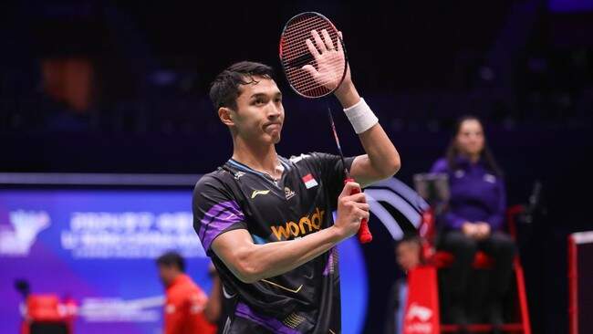 Foto: Jonatan Christie melaju ke semifinal China Masters 2024.