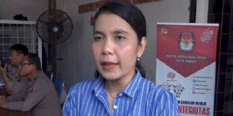 Foto: Ketua KPU Kota Medan Mutia Atiqah.