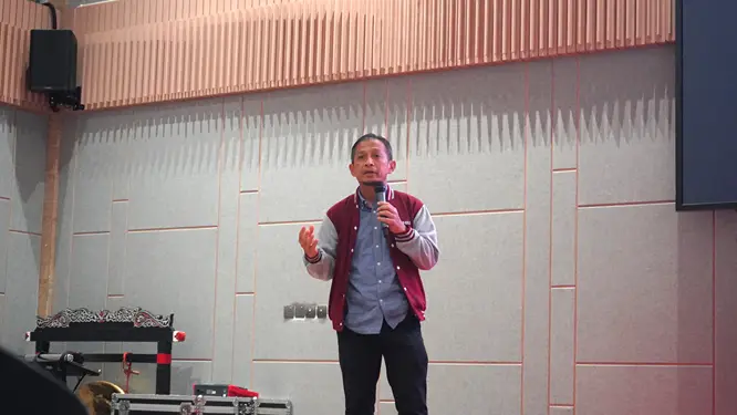 Foto: Khoirul Muttaqien selaku Kepala OJK Sumut pada acara “Sinergi OJK dan Media Partner Membangun Perekonomian Sumut” pada tanggal 18-19 November di Mariana Hotel Resort Samosir.(Dok:OJK Sumut)
