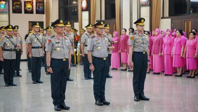 Korps rapor kenaikan pangkat Polri di Rupattama Mabes Polri pada Jumat (29/11/2024). 