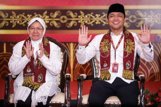 Foto: Pasangan Calon (Paslon) Gubernur Jawa Timur Tri Rismaharini-Zahrul Azhar Asumta.