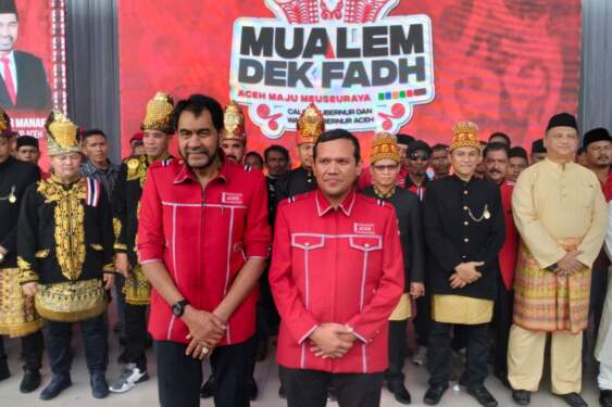 Foto: Paslon Gubernur Aceh nomor urut 2 Muzakir Manaf - Fadhullah (Mualem-Dek Fadh).
