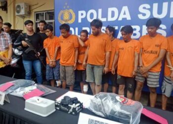 9 Pelaku Curanmor Dibekuk Polrestabes Medan, 3 Ditembak