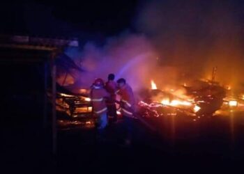 Pajak Singa Kabanjahe Terbakar, Ini Penampakannya