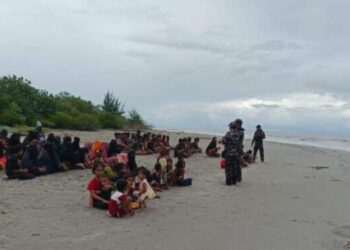116 Rohingya Terdampar di Pantai Kuala Ujung Perling Aceh Timur