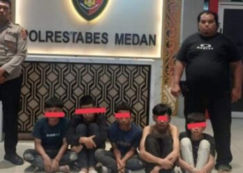 Polda Sumut Amankan 5 Pelajar Pelaku Tawuran di Selambo