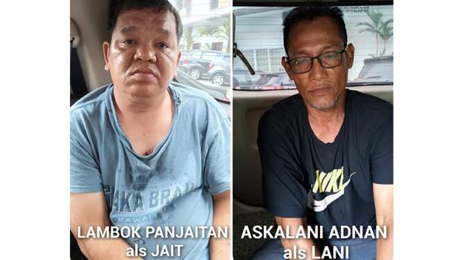 Foto: Kepolisian Daerah (Polda) Sumatera Utara (Sumut) menangkap dua terduga pencuri dana operasional Komisi Pemilihan Umum (KPU) Langkat.