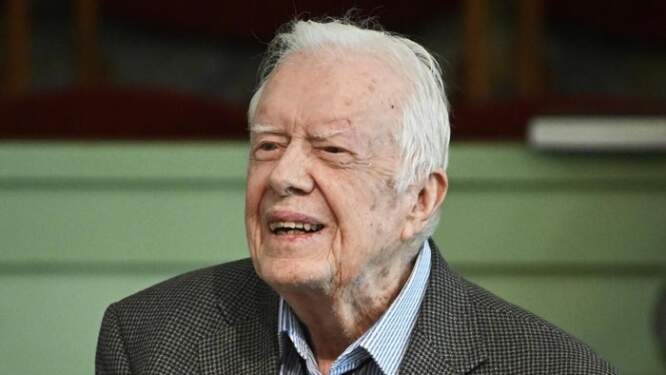 Jimmy Carter pada foto di tahun 2019;