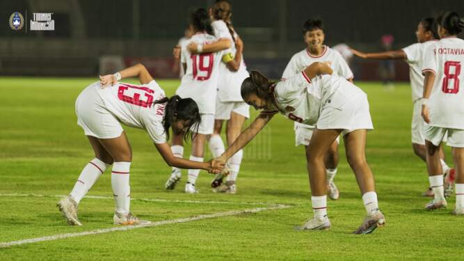 Foto: Indonesia ke Final Piala AFF Putri 2024 usai taklukkan Singapura 3-0.