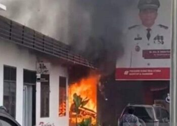 Gedung Dinsos Sumut Terbakar Diduga Karena Ini