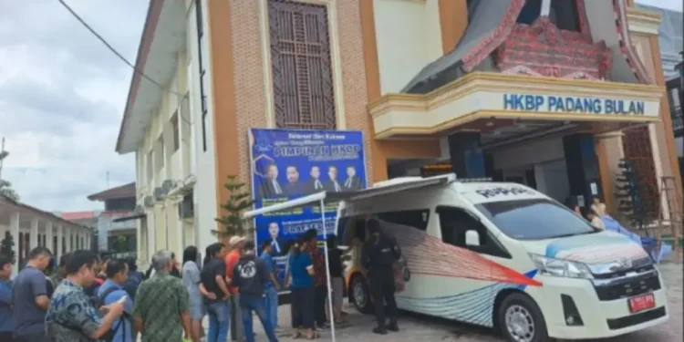 Pelaksanaan SERUNAI dipusatkan di sejumlah lokasi gereja seperti di HKBP Pabrik Tenun, HKBP Marendal, HKBP Simalingkar, HKBP Padang Bulan dan HKBP Tanjung Sari.(Dok:BI Sumut)