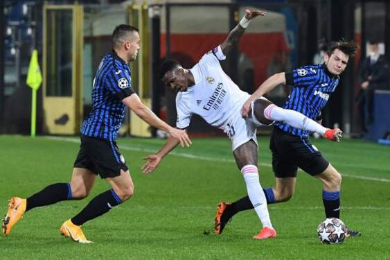 Foto: Real Madrid atasi perlawanan Atalanta 3-2.