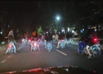 Tawuran di Ringroad Medan, Ini Penampakannya