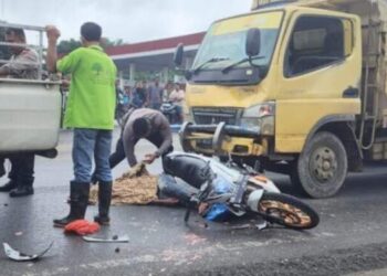 Kecelakaan Maut Truk vs Sepeda Motor di Batu Bara, 1 Orang Tewas