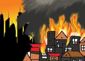 Rumah di Sidikalang Hangus Terbakar