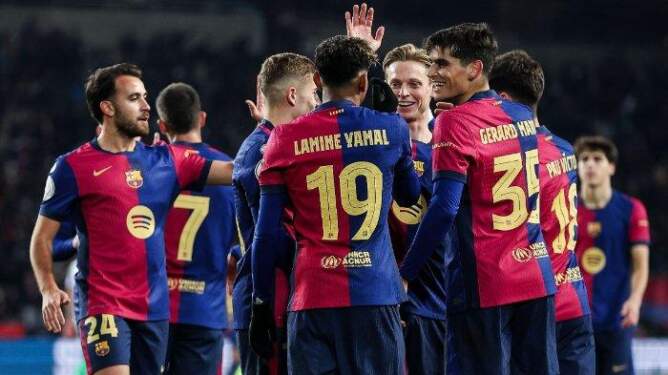 Foto: Barcelona menang telak 7-1 atas Valencia di Camp Nou.