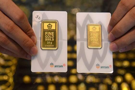 Foto: Harga emas Antam 15 Januari naik ke angka Rp1,564 juta per gram.