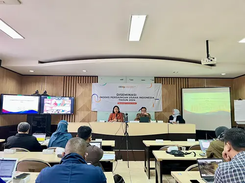 Foto: Center for Economic Development Studies (CEDS) Universitas Padjadjaran mengeluarkan hasil Indeks Persaingan Usaha Tahun 2024 sebagai indikator kinerja persaingan usaha nasional Selasa 07 Januari 2025 di Bandung.(Dok:KPPU)