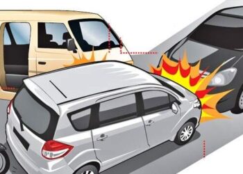 5 Kendaraan di Medan Tabrakan Beruntun