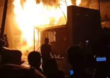 Pasar Nauli Sibolga Terbakar: 2 Rumah-9 Kios Hangus