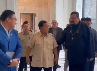 Aktor Senior Steven Seagel Temui Presiden Prabowo