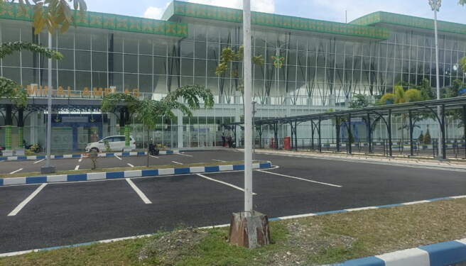Foto: Terminal Medan Amplas yang sunyi.