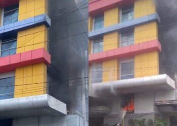 Heboh! Cafe di Jalan Iskandar Muda Medan Terbakar