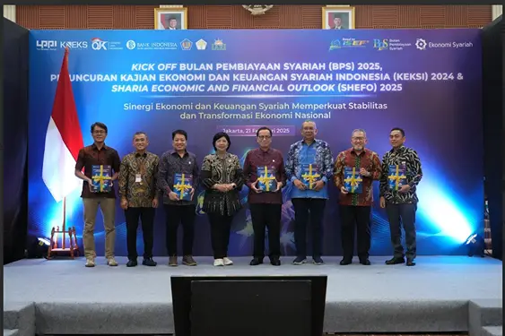 Peluncuran KEKSI dirangkai kick off Bulan Pembiayaan Syariah dan seminar ShEFO 2025 dengan tema “Sinergi Ekonomi dan Keuangan Syariah Memperkuat Stabilitas dan Transformasi Ekonomi Nasional".(Istimewa)