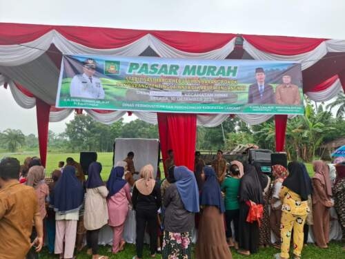 Pasar murah di Kabupaten Langkat.