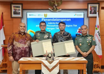 PGN kolaborasi dengan TNI AD dalam menjaga keamanan infrastruktur gas bumi.(Dok:PGN)
