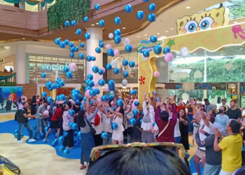 Foto: Balloon Drop dan Spongebob Ramaikan Perayaan Anniversary Sun Plaza Medan ke-21 Tahun 1