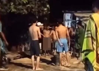 Pria Bugil Hendak Mencuri di Batu Bara Dihakimi Massa