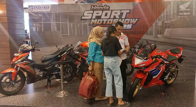 PT Indako Trading Coy menyapa para penggemar motor sport melalui exhibition istimewa bertajuk “Honda Sport Motoshow (HSMS)“ yang berlangsung di sejumlah titik lokasi berbeda.(Istimewa)