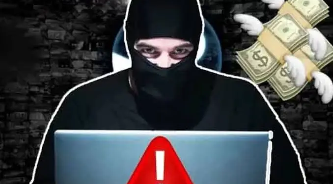 Foto ilustrasi penipuan online