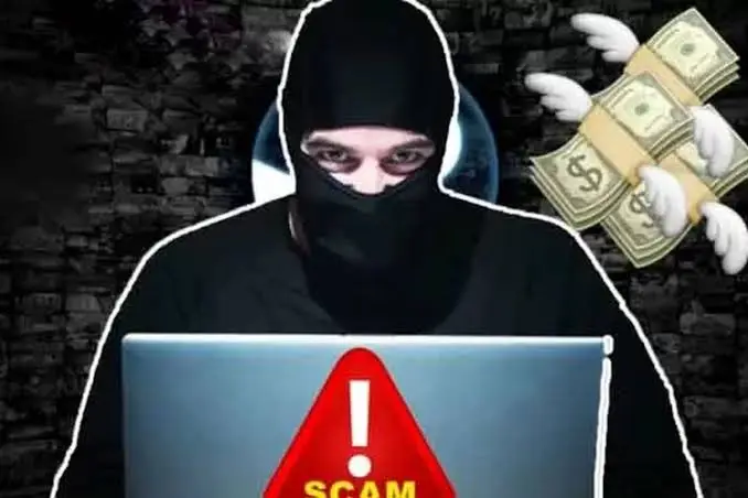 Foto ilustrasi penipuan online