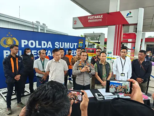 Pertamina Patra Niaga Regional Sumbagut mengapresiasi
Polrestabes Medan dalam mengungkap dugaan penyalahgunaan Niaga BBM.(Dok:Pertamina Sumbagut)