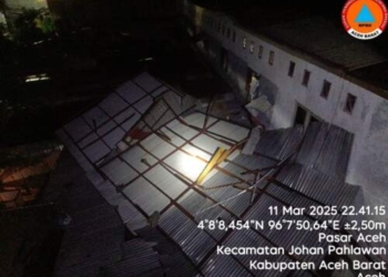 Puting Beliung Terjang Meulaboh, 8 Rumah Rusak-26 Jiwa Terdampak