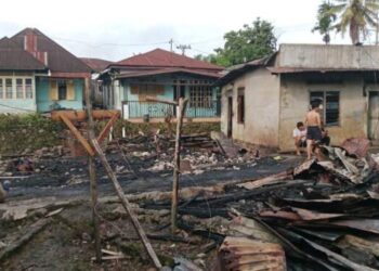 4 Rumah di Sidimpuan Ludes Terbakar