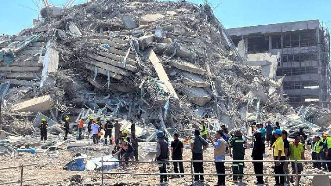 Foto: Myanmar diguncang gempa 7,7, magnitudo pada 28 Maret 2025.