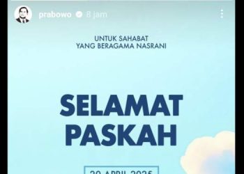 Presiden Prabowo: Selamat Paskah!