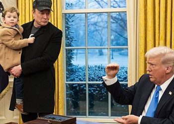 Presiden AS Donald Trump bersama Elon Musk.(DOK FOTO White House)