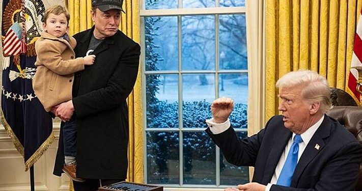 Presiden AS Donald Trump bersama Elon Musk.(DOK FOTO White House)